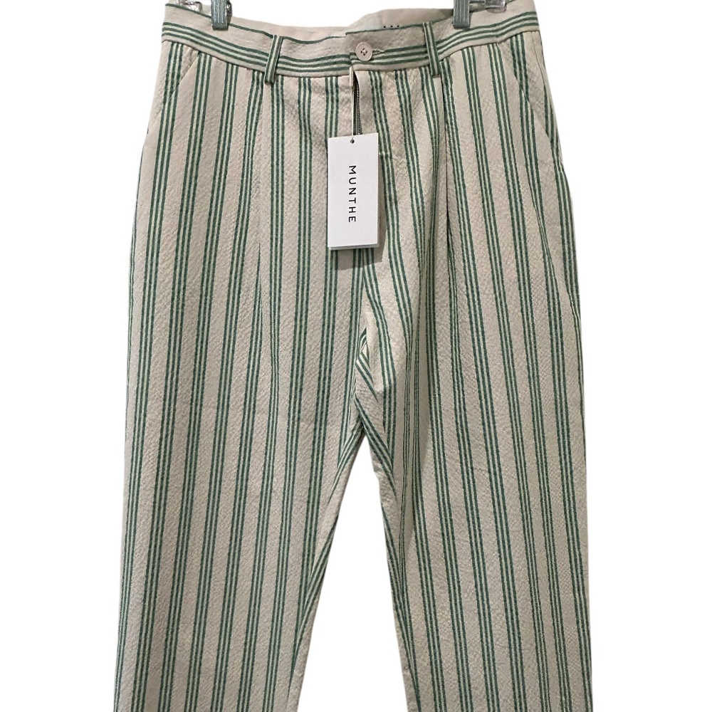 Munthe Women's Galvina Pleated Seersucker Pants